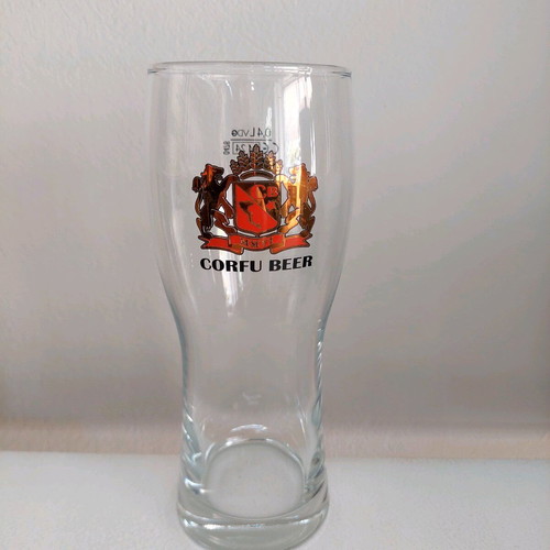 Collectible Corfu beer glass new