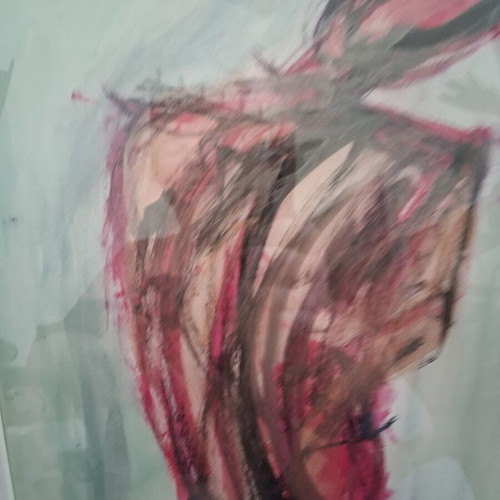 Painting "Nude" Expressionism 30×40cm Framed Signed Like New