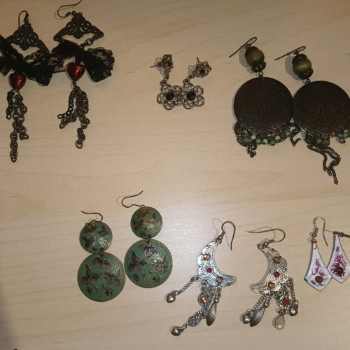 Boho earrings like new, pack of 7 pairs