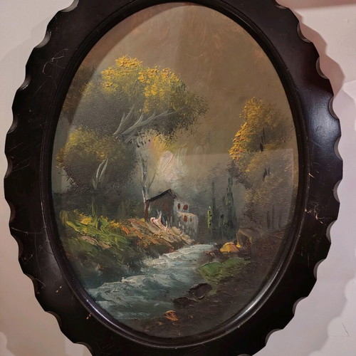 Vintage paintings like new, set of 3, two prints and one painting