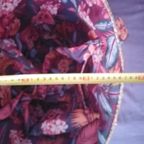 Calzedonia straw beach bag with floral fabric lining
