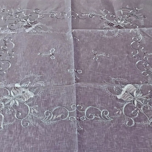 Christmas small tablecloth new with silver embroidery