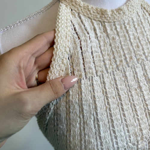 Zara Knitted Summer Dress like new, beige, size S