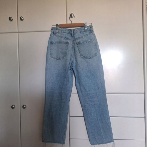 ZARA high-waisted straight jeans 36 like new, blue