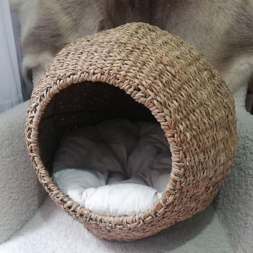 Pet bed Zara with removable white cushion, new