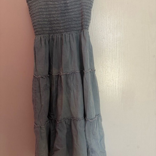 Denim dress like new with smocking, size S/M, blue