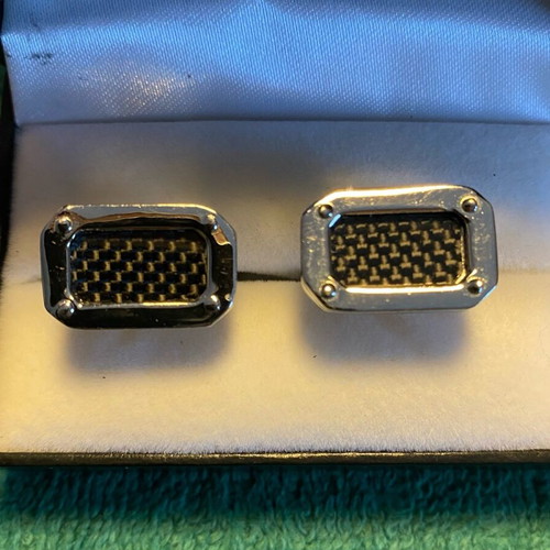 Tie rack cufflinks used, black