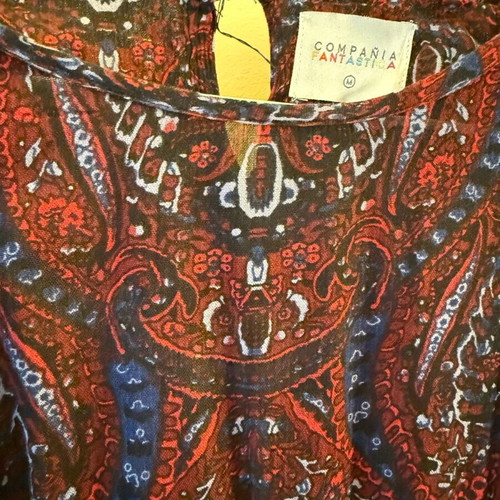 Compania Fantastica dress with paislay design like new size M 38 10