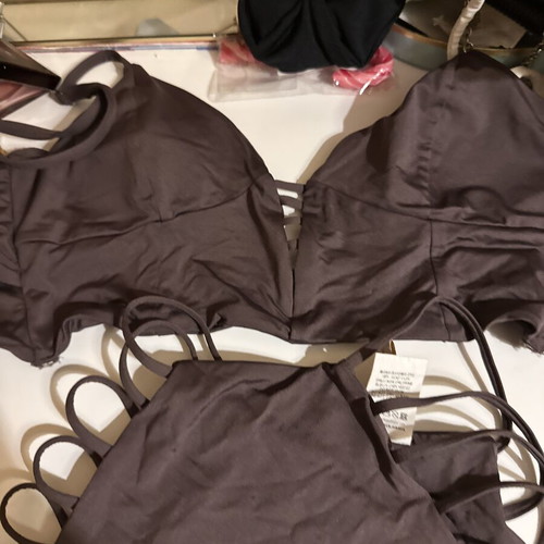 SugarFree brown swimsuit like new with cutouts, size S
