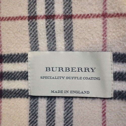 Burberry London Speciality Duffle Coating Wool Coat with Nova Check Hood