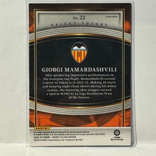 Panini Select LaLiga Giorgi Mamardashvili #22 Future Rookie Silver Prizm card new