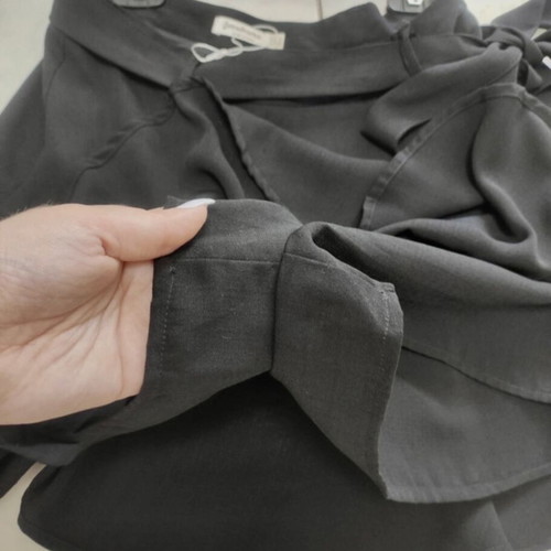 Stradivarius black iconic skort mini skirt new, size M