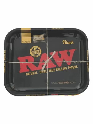Raw Black rolling tray 34 x 27.5 cm new, metal