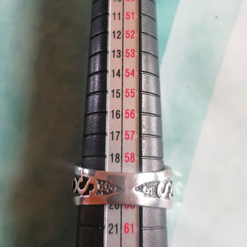 Silver 925 ring with helical shapes new size 59.5