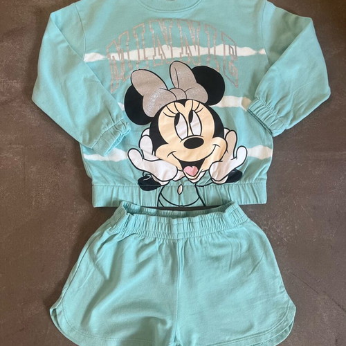 H&M kids set with Disney design like new, size 4-5, turquoise