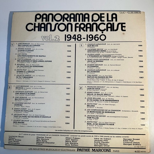 Panorama De La Chanson Française Vol.2 vinyl like new, folk