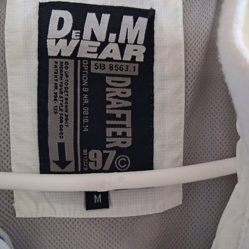 D.N.M Wear Windbreaker Jacket like new, white, size M