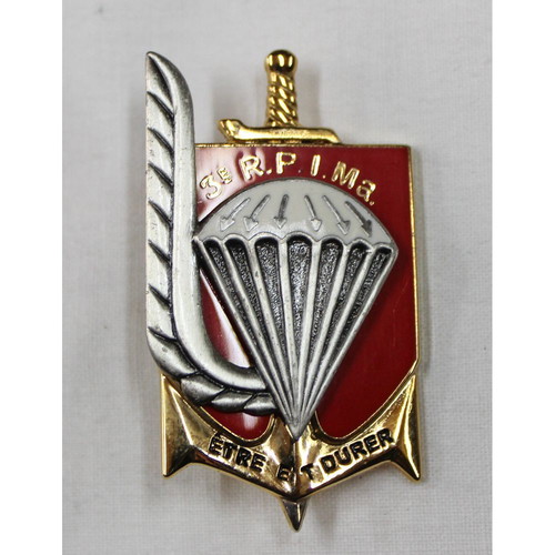 French military metal badge paratroopers commando used