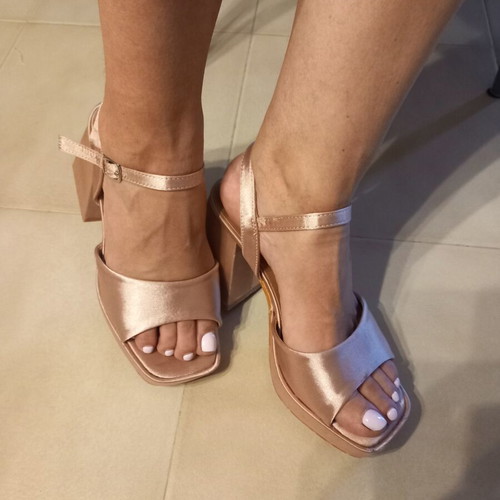 Tulipano sandals size 36 like new, pink and gold platform