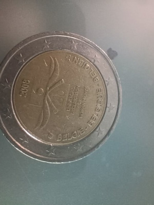 Belgium 2 euro 2008 ανθρώπινα δικαιώματα κέρμα κυκλοφορημένο