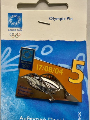 Olympic Pin Athens 2004 5th Day Limited Edition mint
