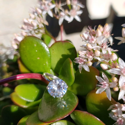 Handmade silver 925 ring used with large sparkling stone