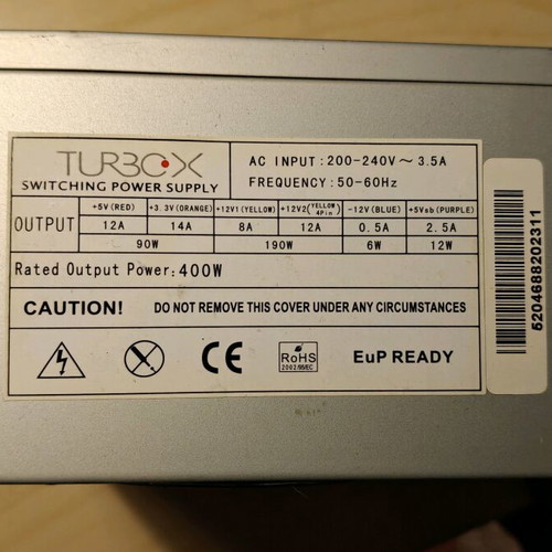 PC power supply 400W like new