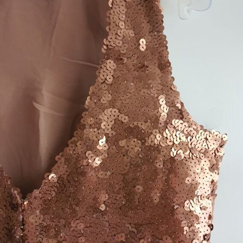Sequin vest new, brown gold color, size S-M