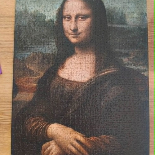 Puzzle Mona Lisa Clementoni 1000 pieces used