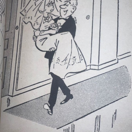 Comic book used with 66 erotic cartoons and handwritten translation