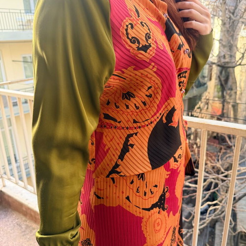 Nidodileda dress new, green and orange