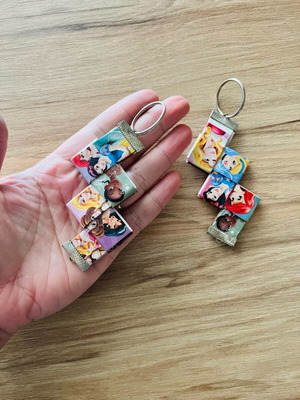 Disney Princesses Set of 2 Handmade Keychains Like New