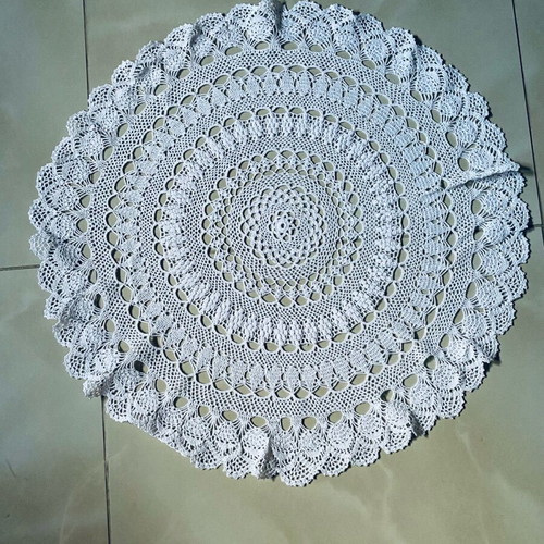 Handmade crocheted doily with cotton thread like new