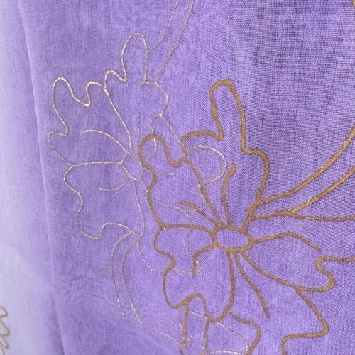 Semi-transparent scarf like new, purple 112x150