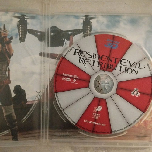 Resident Evil Retribution Blu Ray 3D like new