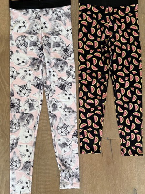 Atmosphere set of 2 leggings like new with fun prints, sizes UK10 & UK8
