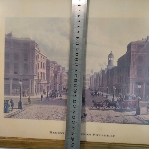 Lithography painting old London Pikkadilly like new, 46x32