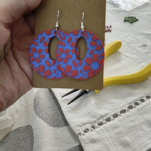 Large 3D printed hoop earrings made to order