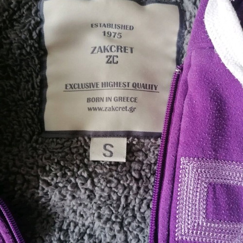 Women's cardigan with fur like new, purple, size S