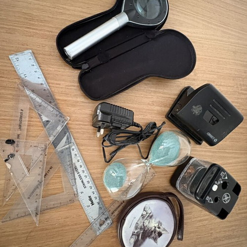Office stationery and desk accessory bundle used, practical mix