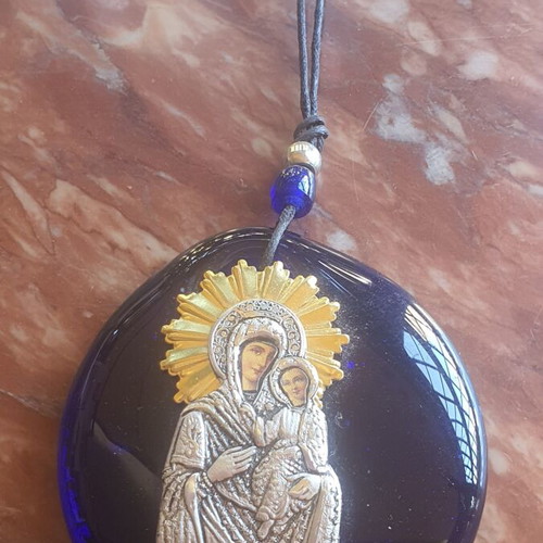 Virgin Mary lucky charm icon