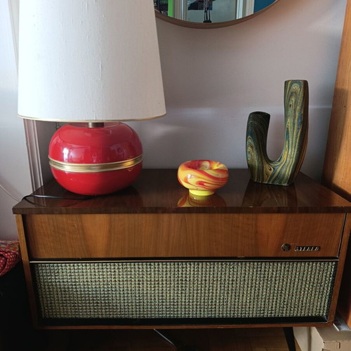 Pye 60s radio turntable used, mid century, AM radio