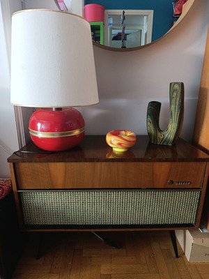 Pye 60s radio turntable used, mid century, AM radio