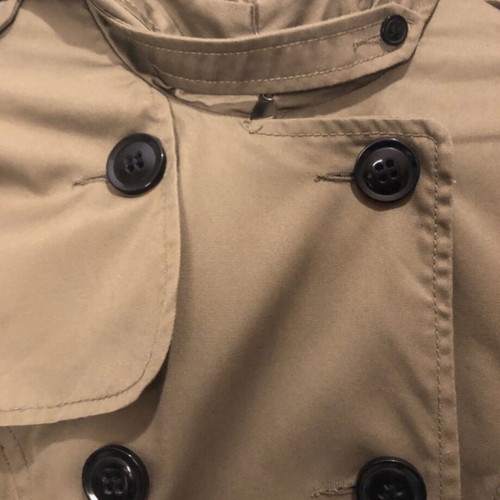H&M Khaki Short Trench Coat like new, size 34 EU