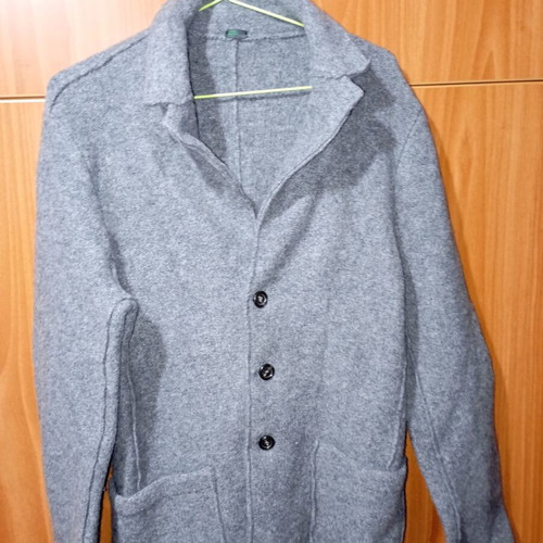 Wool cardigan Benetton new, gray, size XL