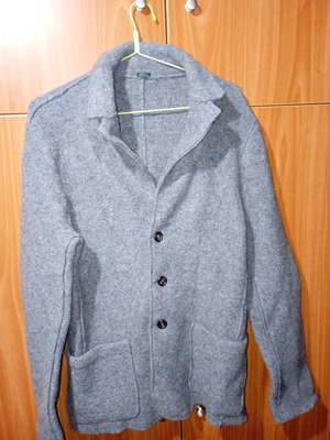 Wool cardigan Benetton new, gray, size XL