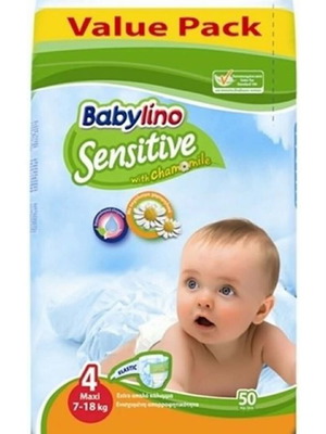 Babylino Sensitive Πάνες με Chamomile No. 4 για 7-18kg 50τμχ καινούργιο