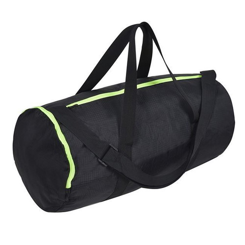 Sports bag black with yellow fluo zipper and handles 48x25x35cm