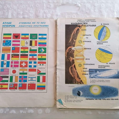 World School Atlas of Continents used by Panou D. Antonopoulou