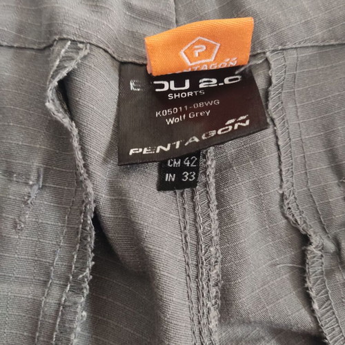 Pentagon Bdu 2.0 Cargo Shorts, charcoal grey, size M